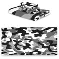 thumbnail image 2 of Towel Set of 3, Charcoal Black White Grey Camo 1 Bath Towel, 1 Towel, 1 Small Square Towel, Strong Soft and Compact Absorbent Yoga Gym Hotel Excellent Choice. Washcloth Gift, 2 of 7