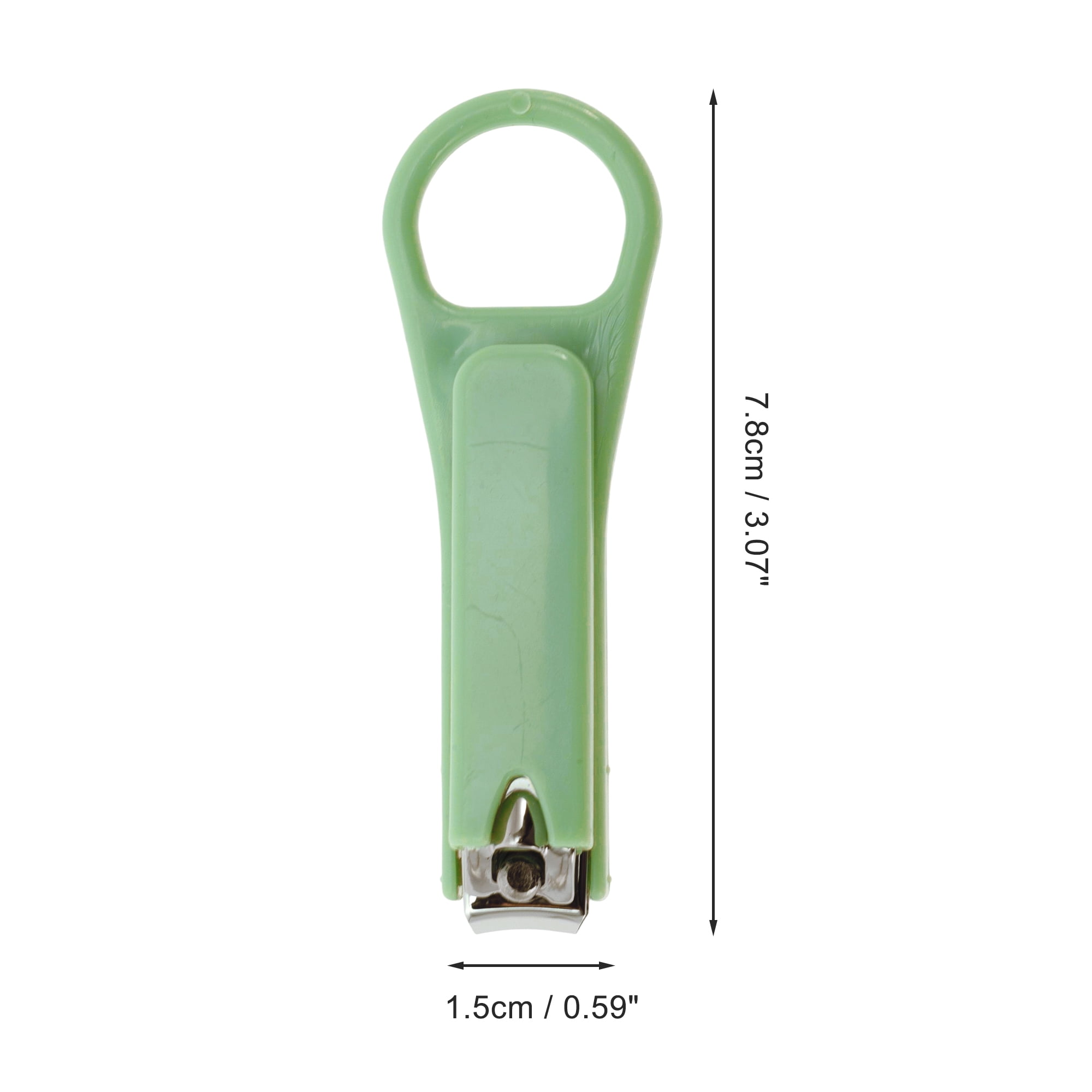 Unique Bargains Ergonomic Design Hangable Nail Clipper for Women and Men Green