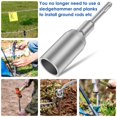 thumbnail image 4 of Ground Rod Driver 30/45/65mm Heavy Duty SDS-Plus T Post Ground Rod Driver Tool Forged Steel Drill Bit Driver Durable Hammer Drill Rod Converter for Hammer Drill, 4 of 10