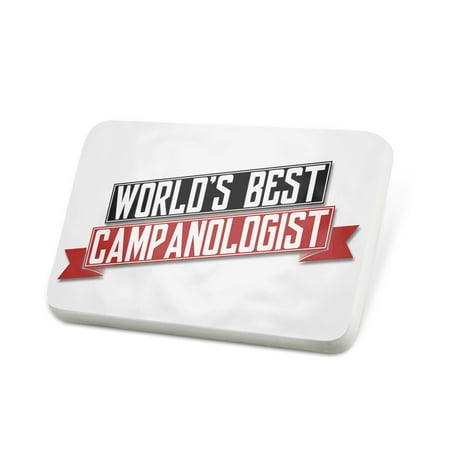 Porcelein Pin Worlds Best Campanologist Lapel Badge – NEONBLOND
