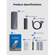 ORICO 40Gbps NVMe Enclosure USB4 External PCIe NVMe SSD Reader Built-in Cooling Fan 8TB Compatible with Thunderbolt 3/4 USB3.2/31/3.0(No Drive)