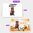 thumbnail image 2 of Happy Thanksgiving Labrador Retriever with Turkey Pumpkins Autumn Vibes 7x5in Folded Greeting Card Lab Dog Lover Gifts Single Note Card with Envelope - 12018, 2 of 5