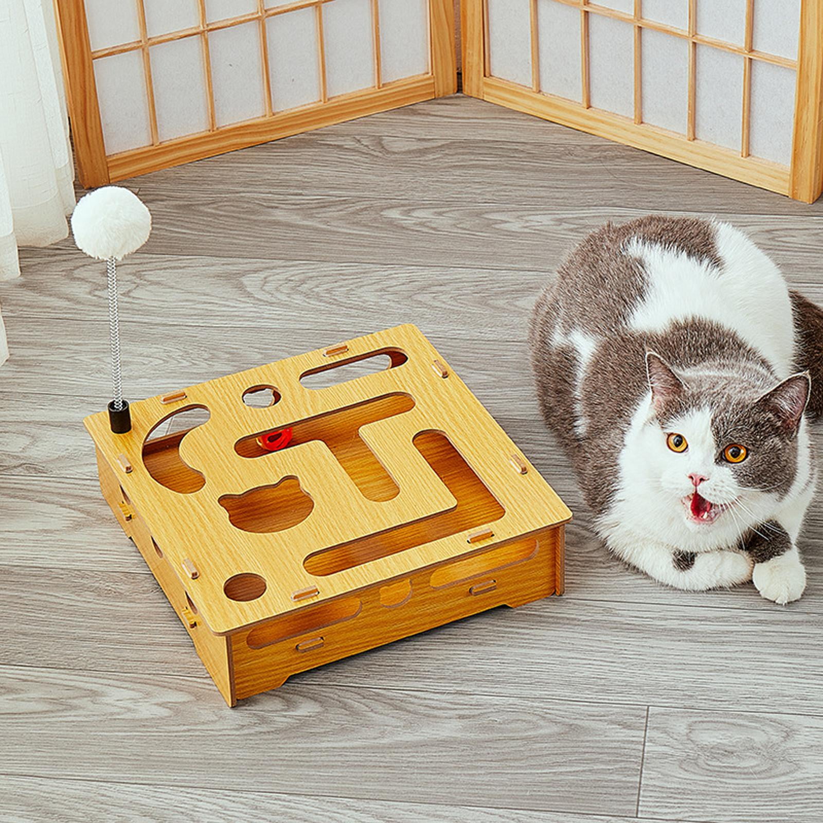 EHJRE Cat Interactive Toys Scratching Board for Indoor Cats, IQ Training, Corrugated Cardboard, Active Play Exercise , Board Toy