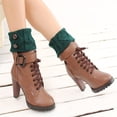 thumbnail image 3 of Women Faux Fur Boot Cuff Short Furry Leg Warmers Girls Winter Socks Knitted Boot Socks, 3 of 8