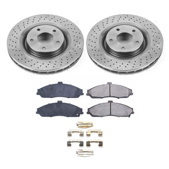 Ultimate Brakes Front Ceramic Brake Pad and Rotor Kit with Hardware WM80646