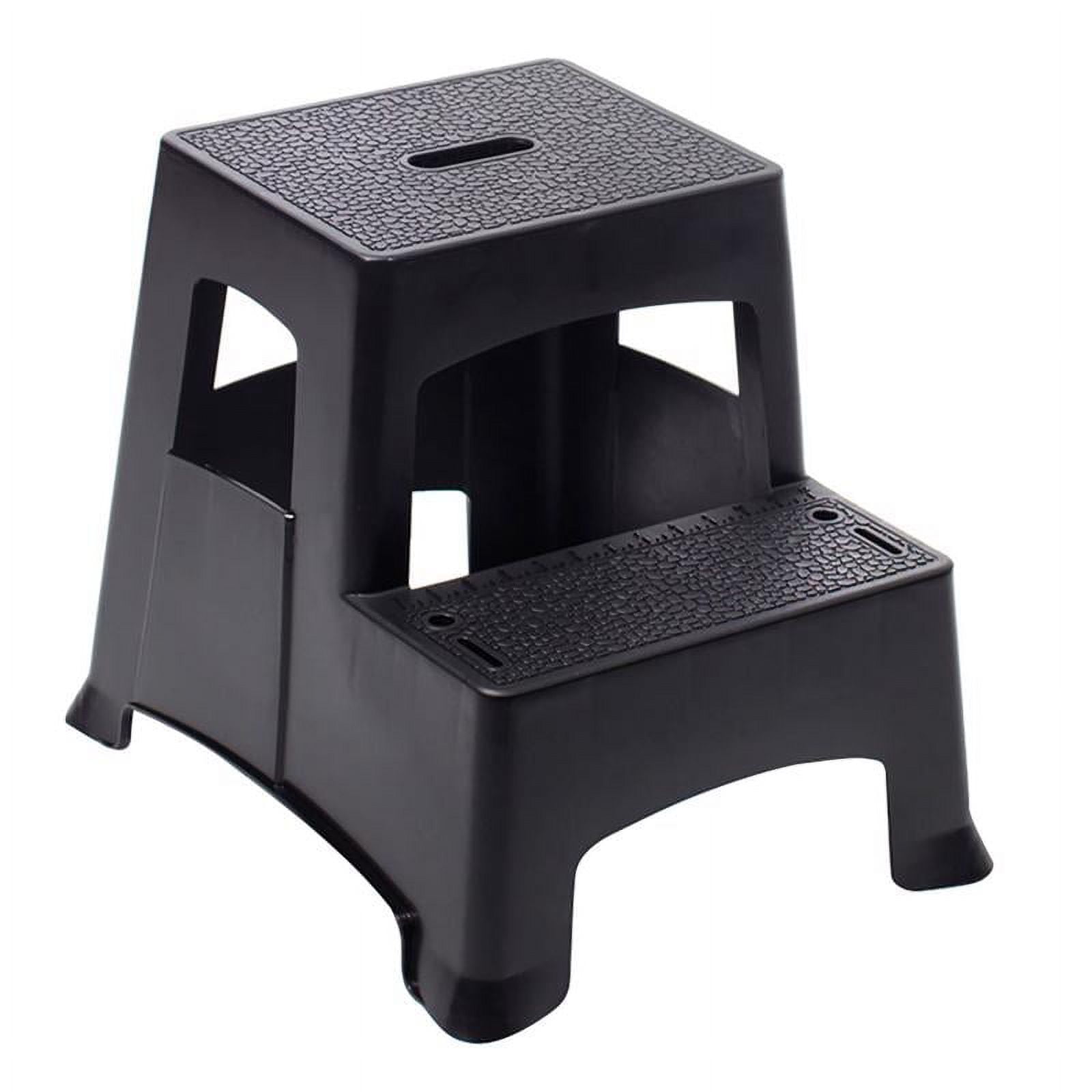 Rubbermaid Heavy Duty 2 Step Ladder Slip Resistant Folding Plastic Stool with Foot Pads Grey Walmart