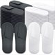 thumbnail image 1 of 50 Pares de Pantuflas Desechables Al por , 25 Blancas y 25 Grises, para Hotel y Spa, Cerradas para Viaje A Casa., 1 of 7