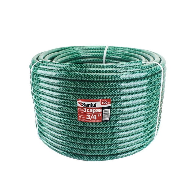 Manguera para Jardín Santul 3/4 100Mts Reforzada Verde Nylon