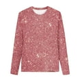 thumbnail image 5 of Girls Long Sleeve Tops Sparkly Sequin Printed Crew Neck Loose Pullover Casual Basic Cute Graphic Tee Shirts for 3-14Y, 5 of 5