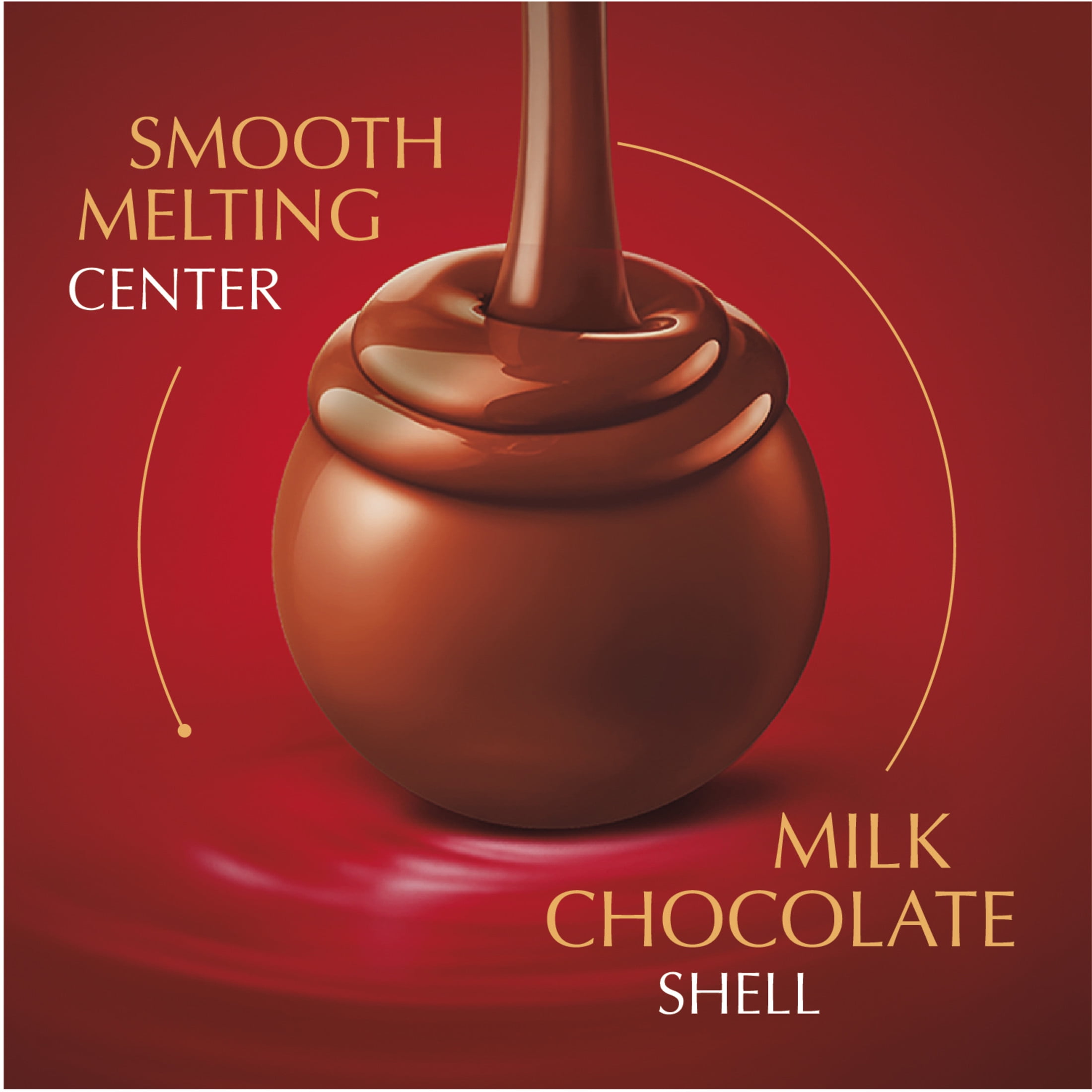 Lindt LINDOR Milk Chocolate Candy Truffles, 15.2 oz. Bag