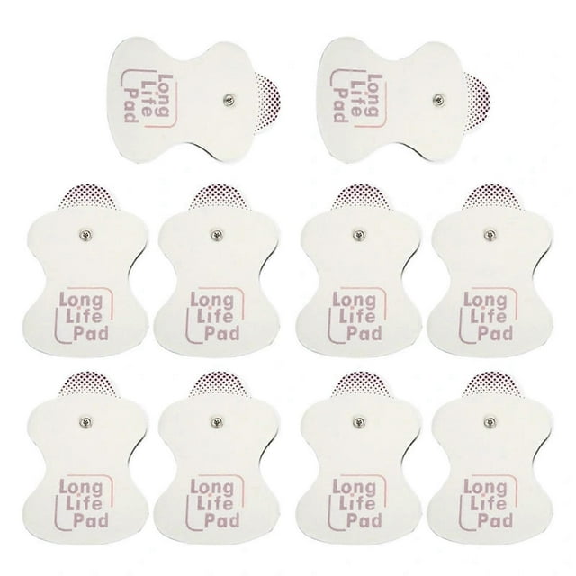 10pcs TENS Unit Pads 2.2mm Replacement Electrode TENS Unit Patches for TENS/EMS Muscle Stimulation Electrotherapy