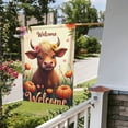 thumbnail image 5 of Welcome Fall Garden Flags For Outside, 12X18 Inch Double Sided Burlap Floral Highland Cow Thanksgiving Autumn Garden Flag For Farmhouse Yard Outdoor Decoration, 5 of 9