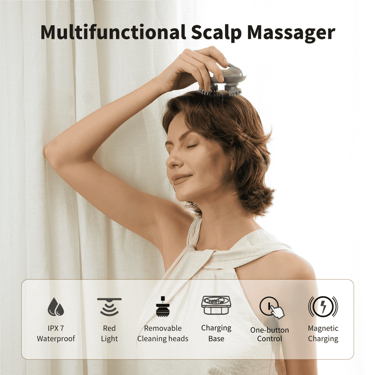 breo, Scalp Mini Pro Scalp Massager, IPX7, Care Therapy - Walmart.com