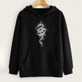 thumbnail image 4 of Sudadera estampada con capucha retro de manga larga suelta divertida vintage para mujer con mangas caídas en los hombros Pompotops  gfhjh7360, 4 of 7