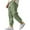 54#Green, variant on Men Casual Linen Jogger Pants Relaxed Fit Trousers Elastic Waist Drawstring Loungewear Sweatpants with Cuffed Ankles Green M