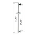 thumbnail image 2 of Nameeks 317M Remer 23-5/8" Wall Mounted Slide Bar - Chrome, 2 of 2