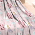thumbnail image 3 of Princess Castle Cloud Pattern Blanket,Comfortable Soft Flannel Throw Blanket,All Season,Warm Lightweight Blankets for Sofa Bed Couch Living Room Chair,30"x40", 3 of 4
