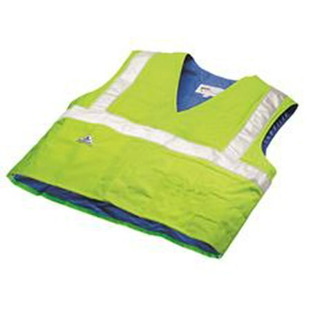 

Hyperkewl Evaporative Cooling Vest (Traffic Safety Ansi Class Ii-Compliant) Hi-Viz Lime Large To Extra-Large