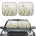 thumbnail image 6 of Lsque Herbs and Wildflowers 2 PCS Windshield Sun Shade | CarFoldable Window Covers | Car Accessories Reflect UV for Universal Cars SUV Truck | Medium, 6 of 7