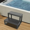 thumbnail image 2 of ToppiJoy 2-Step WPC Hot Tub Steps Universal Spa Steps Black Hot Tub Stairs Steps for Hot Tub Spa Stairs for Indoor or Outdoor 23.62*21.26*16.65in, 2 of 12
