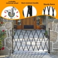 thumbnail image 3 of Expandable Barricade Gate,82" Metal Safety Barrier Gate with Casters,Accordion Garden Yard Outdoor Indoor Fence Folding Security Dog Gates Wall Mount,Black, 3 of 7