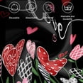 thumbnail image 5 of Love Black, Cloth Napkins, Saint Valentine's Heart Boho Dot Plaid Stripe Washable and Reusable Dinner Napkins Set of 4, Table Napkin for Kitchen Party Birthday Wedding Hotel Housewarming 20"x20", 5 of 8