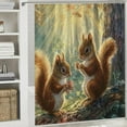 thumbnail image 6 of Patifu Squirrels Sunlight Forest Bathroom Décor Set with Hooks, Graphic Print Polyester Stylish Shower Curtain for Bathroom, Washable Shower Curtain with Hooks, 100% Polyester Fiber 69"x72, 6 of 7
