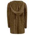 thumbnail image 5 of DHFJKG Womens Sweaters Hoodies Knit Jacquard Oversized Deep V Neck Loong Sleeve Hooded Pullover Sweater Solid Color Versatile Jumper Tops, 5 of 5