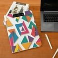 thumbnail image 5 of FORMRS A4 Clipboard Folder with Pen Holder Horizontal Foldable School Office Binder, Purple Triangles, 5 of 9