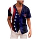 thumbnail image 1 of New American Independence Day Short Sleeve Shirt Printed Men's Casual Beach Top SummerXL, 1 of 5