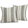 thumbnail image 2 of eikunn 18”x18” Boho Rustic Black & Gray Polyester Decorative Pillow Covers, Invisible Zipper (2 Count), 2 of 6