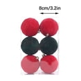 thumbnail image 4 of onlyliua ¡ Ofertas de Liquidación de Hoy Prime! Juego 6 Bolas Flocadas Texturizadas Rojas y Verdes 8 Cm para Decoración de Árboles de Navidad, 4 of 4