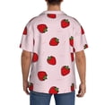 thumbnail image 3 of Pofeuu Strawberry Print Mens Casual Short Sleeve Shirts Beach Summer Spread Collar Pocket Tops Men's Casual Short-sleeved Shirt-Medium, 3 of 5