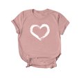 thumbnail image 4 of Innerwin T-shirt à Col Rond pour Femme T-shirt Tenue Quotidienne T-shirt Mode à Imprimé Cœur Rose TG, 4 of 7