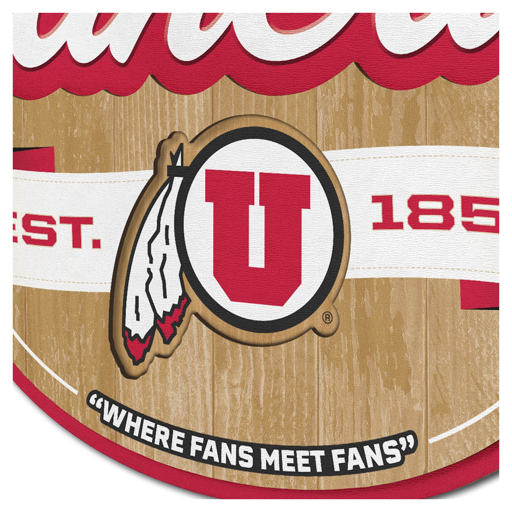IDNA Utah Utes 12.5" x 17" Fan Cave Sign