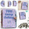 thumbnail image 4 of DQrwqpou Cuaderno Portátil 1000 Savings Challenge Binder para Presupuestar Y Ahorrar (púrpura), 4 of 9