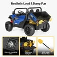 thumbnail image 4 of FUNTOK 24V 2 Seater Kids Electric Ride on Toys Car,4 x 200W Motor Battery Powered UTV,4WD Motorized Cars for Toddler w/ Dump Bed,Shovel,Remote Control,Bluetooth & 4 Wheel Suspension,Blue, 4 of 7