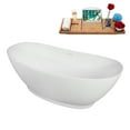 thumbnail image 5 of 67" Streamline B-288-69-BL Soaking Freestanding Tub and Tray With Internal Drain in Matte Black, 5 of 10
