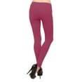 thumbnail image 3 of Vivian's Fashions Long Leggings - Cotton, Junior Size (Burgundy, 2X), 3 of 3