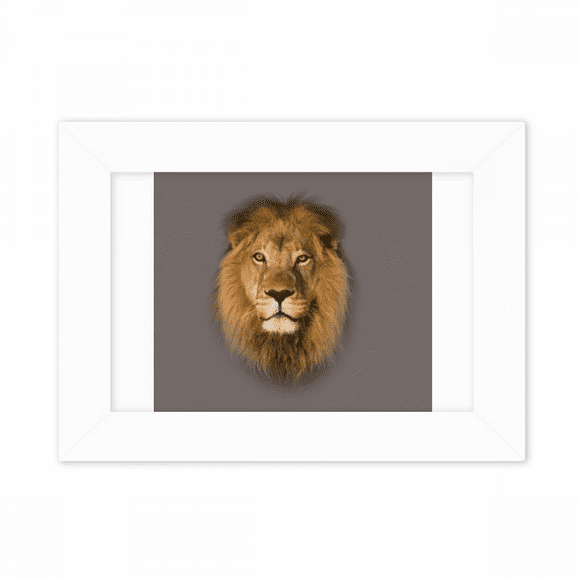 Lion Hair Ears Art Deco Fashion Photo Mount Frame Picture Art Painting Desktop 5x7 inch