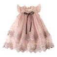 thumbnail image 3 of Maxcozy Kids Baby Girl Lace Dress Embroidered Flower Princess Pageant Party Wedding Dreses, 3 of 7