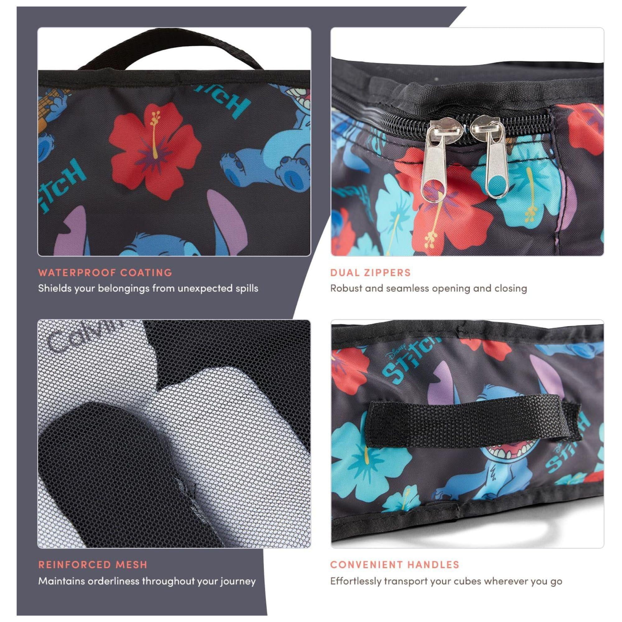 Disney Lilo and Stitch Packing Cubes, 5 Piece Set Travel Essential Packing Case Black