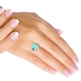 thumbnail image 2 of 925 Sterling Silver Ring Natural Aqua Chalcedony Handmade Jewelry, 2 of 5