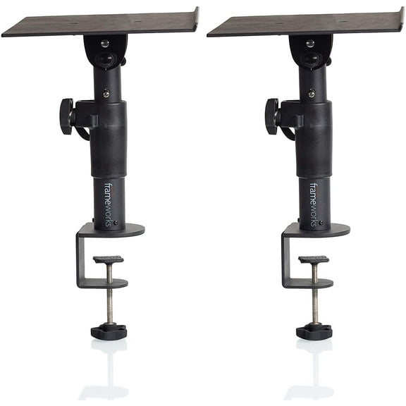 Gator Frameworks Adjustable Height Clamp-On Studio Monitor Stand (Pair)