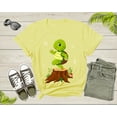 thumbnail image 3 of Cute Funny Green Dancing Turtle Tortoise on Brown Tree Root T-Shirt Turtle Lover Gift T Shirt for Men Women Kids Boys Girls Graphic Tshirt, 3 of 8