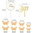 thumbnail image 2 of Decoración para tartas LANGPA Butterfly con adorno de feliz cumpleaños, 2 of 6