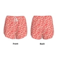 thumbnail image 3 of Gukieu Red Pretty Flowers Print Women's Sports Shorts with Drawstring Elastic Waistband for Running, Yoga, Fitness-Small, 3 of 7
