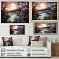 thumbnail image 4 of Designart "Enchanting Kawaii Moonlit River I" Landscape Lake River Canvas Wall Art, 4 of 7