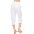 thumbnail image 4 of ALWAYS Women's Capri Jogger Lightweight Sweatpants with Pork Chop Pockets White XL, 4 of 5