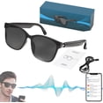 thumbnail image 1 of Lenskey Lunettes de Traduction IA, Lunettes Intelligentes de Traduction Sans Fil Bluetooth Casque de Conférence en Temps Réel avec Interprétation Simultanée dans 144 Langues, avec Bluetooth pour Hommes et Femmes (Noir), 1 of 7